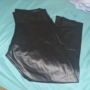 Black Faux Leather Leggings